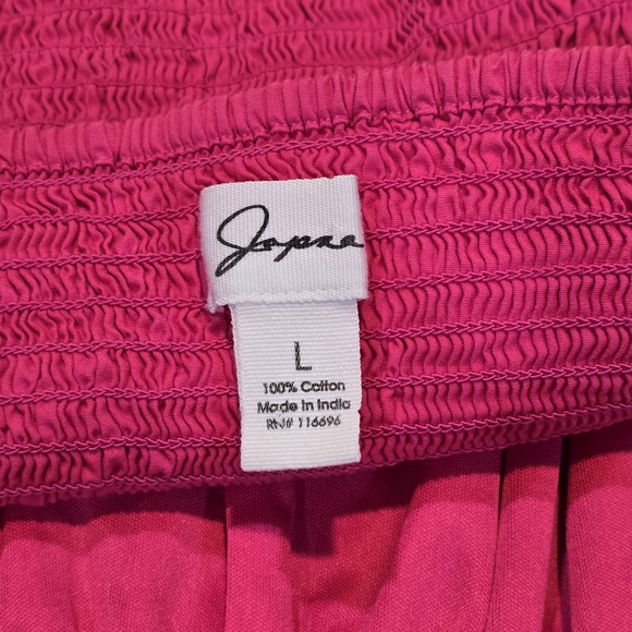 Japna Women's L, Hot Pink Puff Sleeve Corset Crop Top Barbiecore, Girly, Cottage - Picture 4 of 6